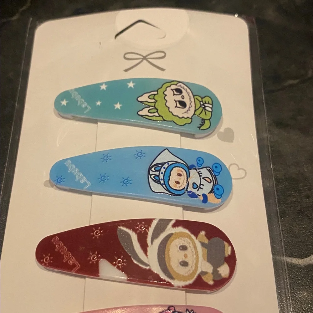 Set Of 6 Labubu Hair Clip Barrettes